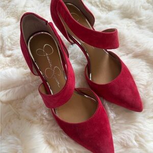 Jessica Simpson Red Suede Heels